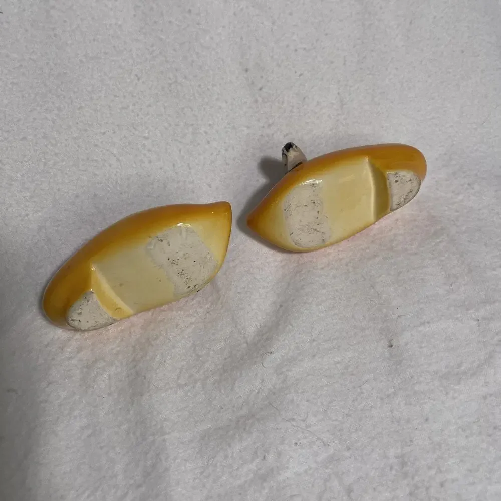 Vintage 1930 Cicada Art Deco Ceramic on Ceramic Shoes from Provence France